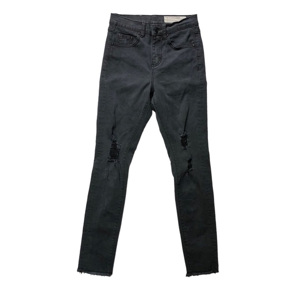 Rag & Bone Jean 10 Inch Capri Size 26 Raw Hem Distressed Denim Gray Grey - Picture 1 of 14